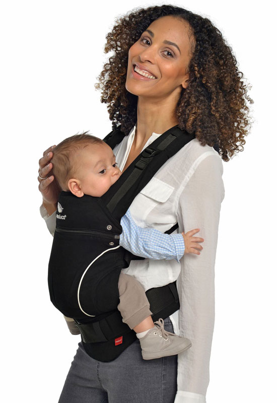 Manduca First Pure Cotton Babytrage  night black hip