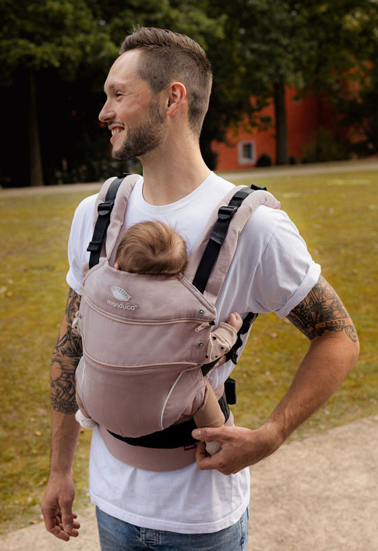 Manduca First Pure Cotton Babytrage powder hip