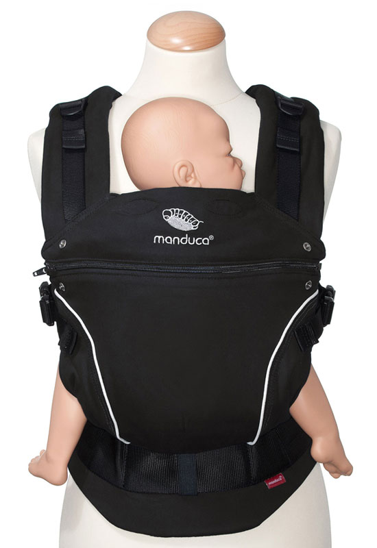 Manduca First Pure Cotton Babytrage  night black doll