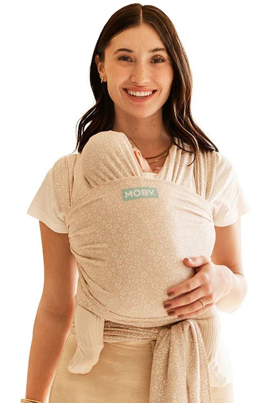 elastisches Moby Wrap Tragetuch in der Farbe Classic Coastal Blooms