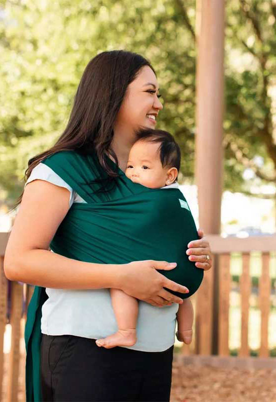 Das elasische Moby Wrap Pacific ist einach alltagstauglich