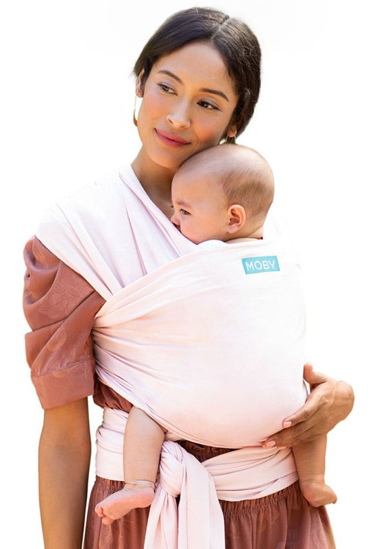 elastisches Moby Wrap Tragetuch in der Farbe Classic Rose