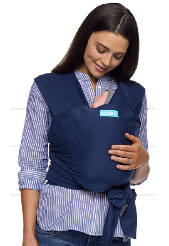 elastisches Moby Wrap Tragetuch in der Farbe Classic Midnight