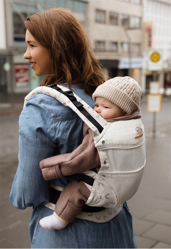 Manduca First Limited Edition Babytrage Rainbow day back