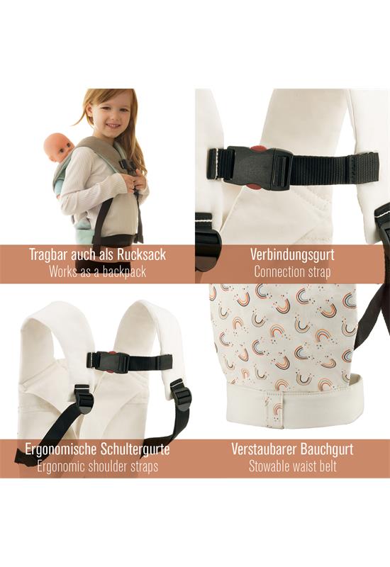 Manduca Doll Carrier Puppentrage Rainbow Day details