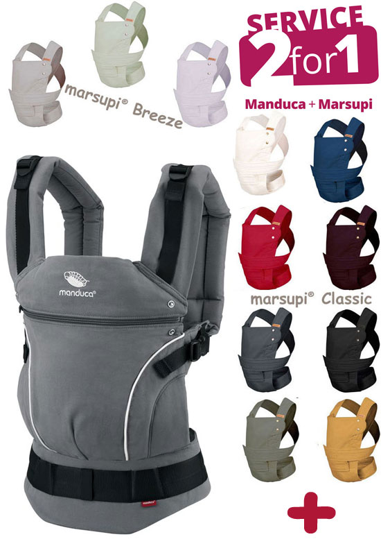 Service 2for1 Marupi und Manduca First dark grey