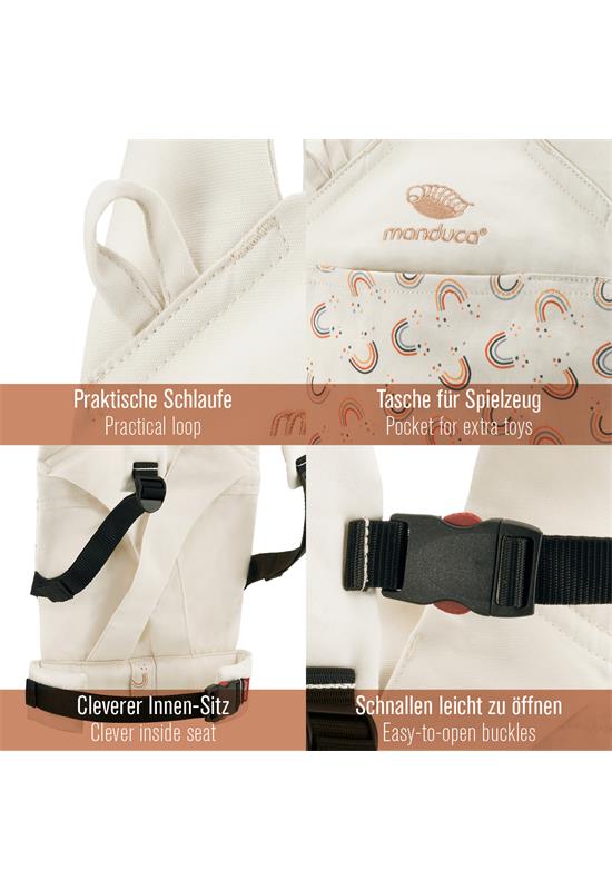 Manduca Doll Carrier Puppentrage Rainbow Day details