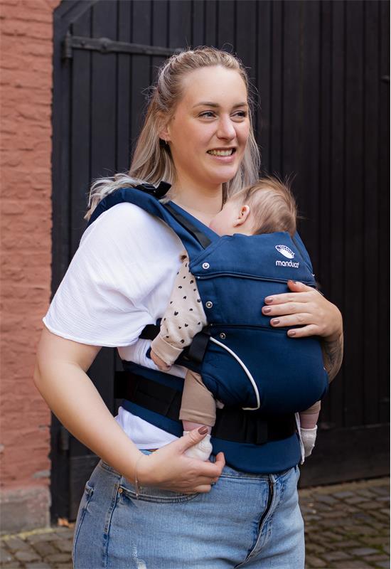 Manduca First Pure Cotton Babytrage  navy hip