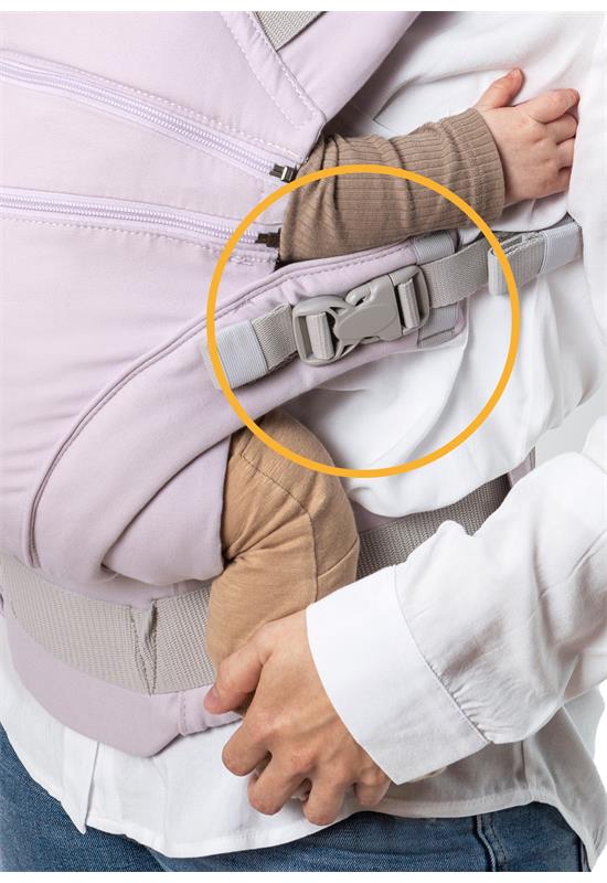 Manduca Schultergurt Schnalle Anwendung