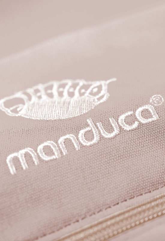 Manduca First Pure Cotton Babytrage powder logo