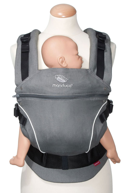 Manduca First Pure Cotton Babytrage  dark grey detail
