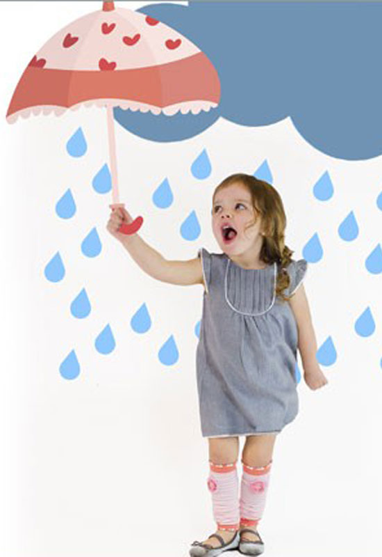 BabyLegs Mr. Lilly in the rain