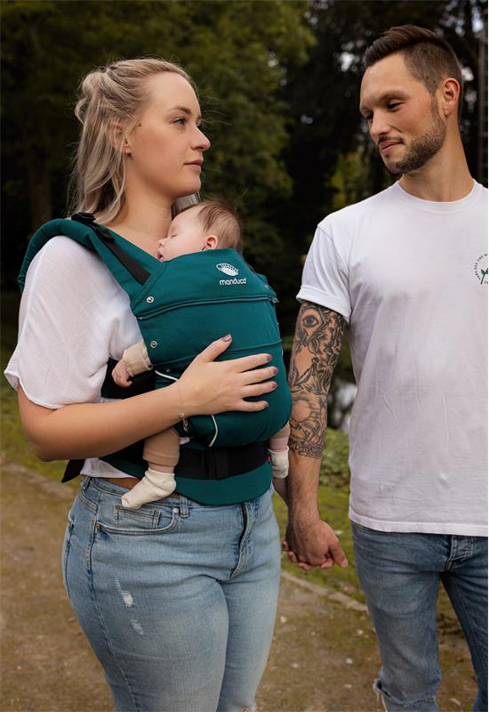 Manduca First Pure Cotton Babytrage teal family