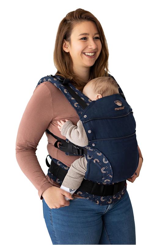 Manduca First Limited Edition Babytrage Rainbow night hip