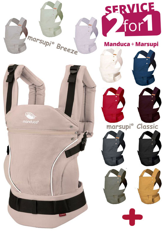 Service 2for1 Marupi und Manduca First powder/apricot