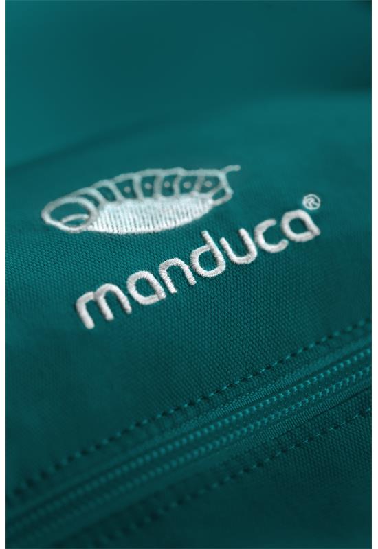Manduca First Pure Cotton Babytrage teal logo