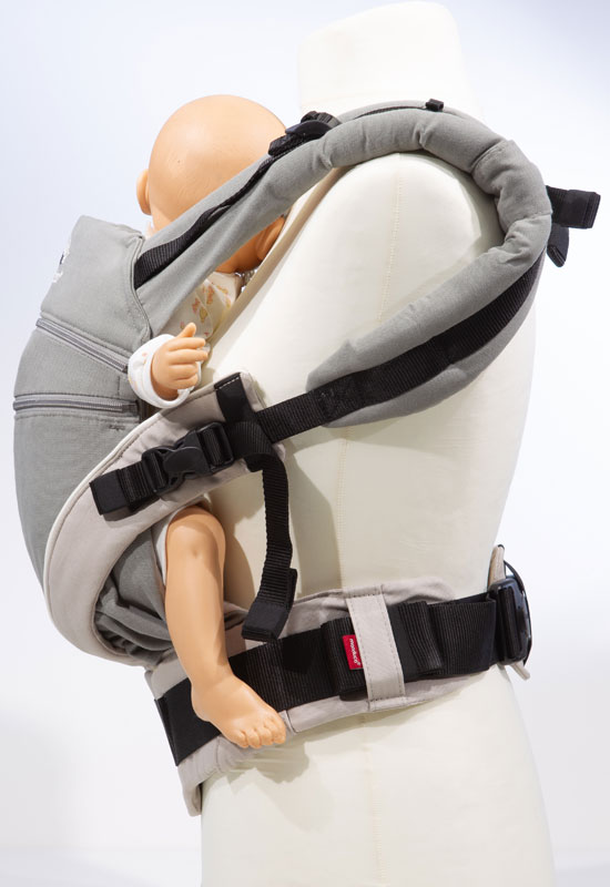 Manduca XT Babytrage grey white front