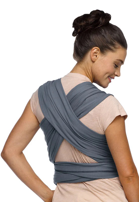 Moby Wrap Tragetuch Flint von hinten