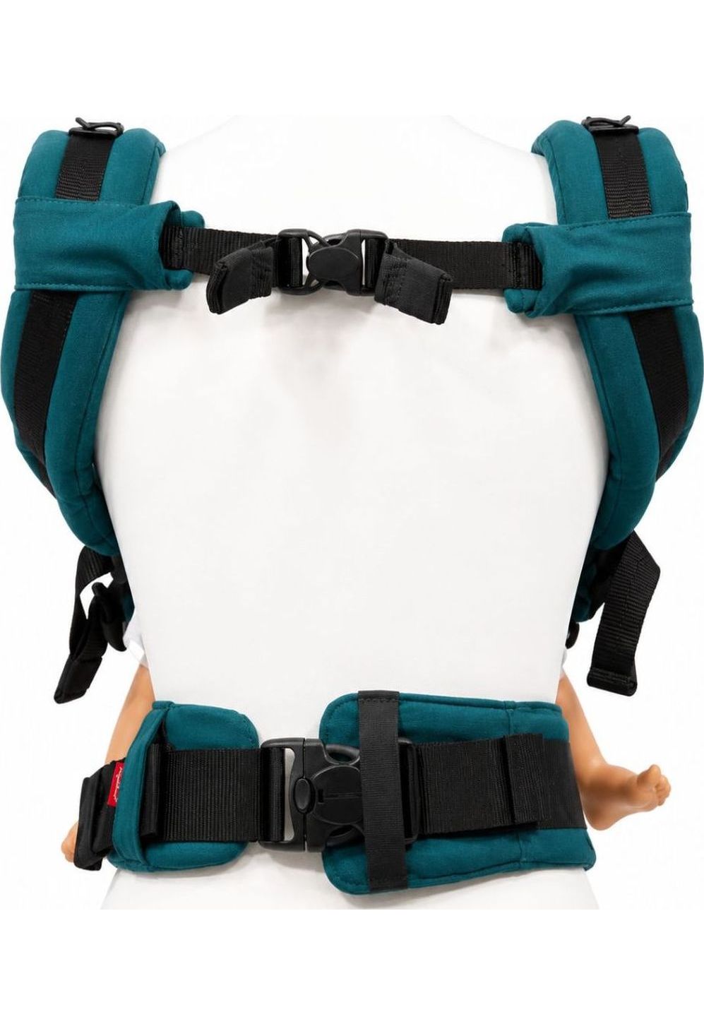 Manduca XT Babytrage denimteal toffee logo