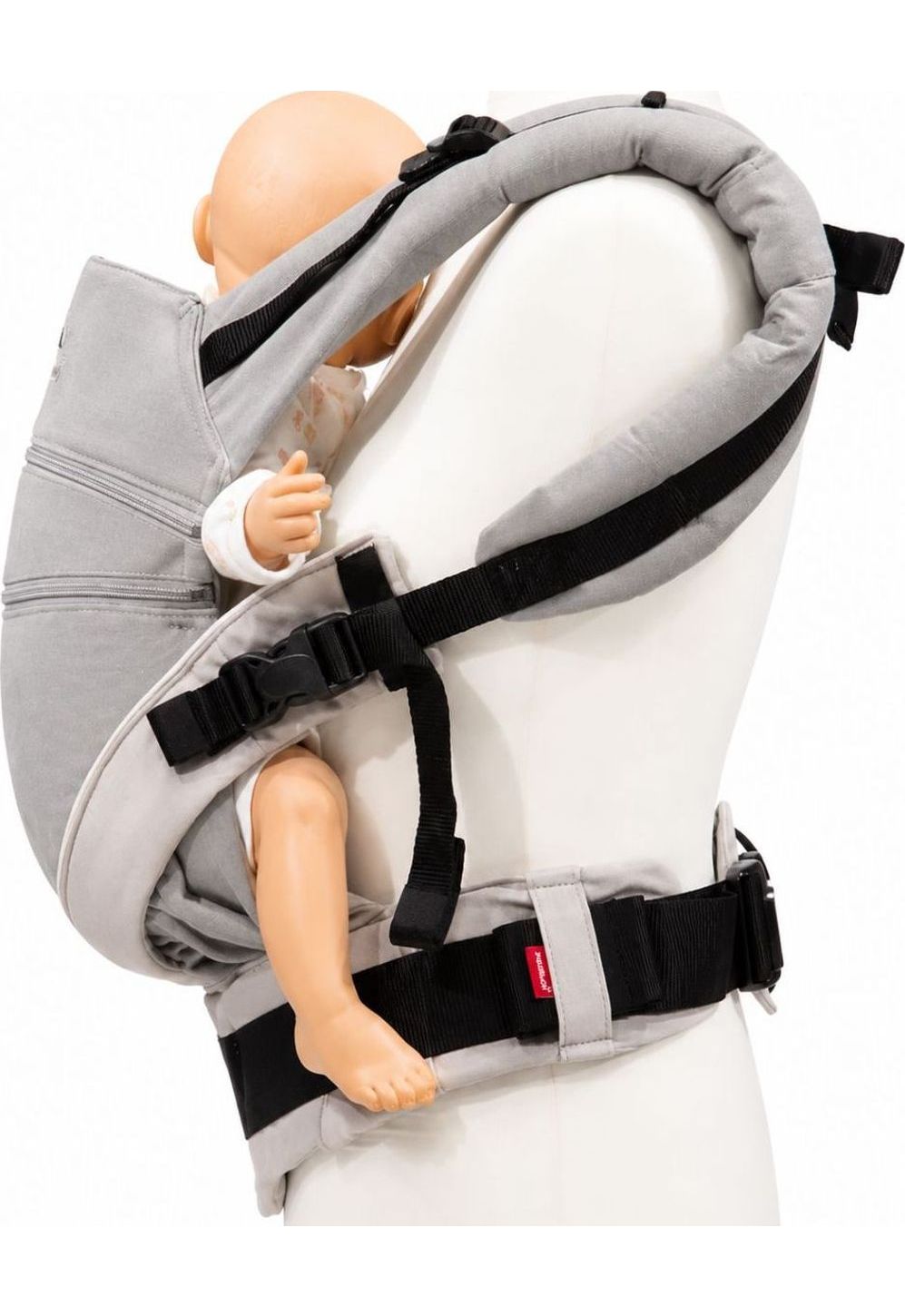 Manduca XT Babytrage grey white front