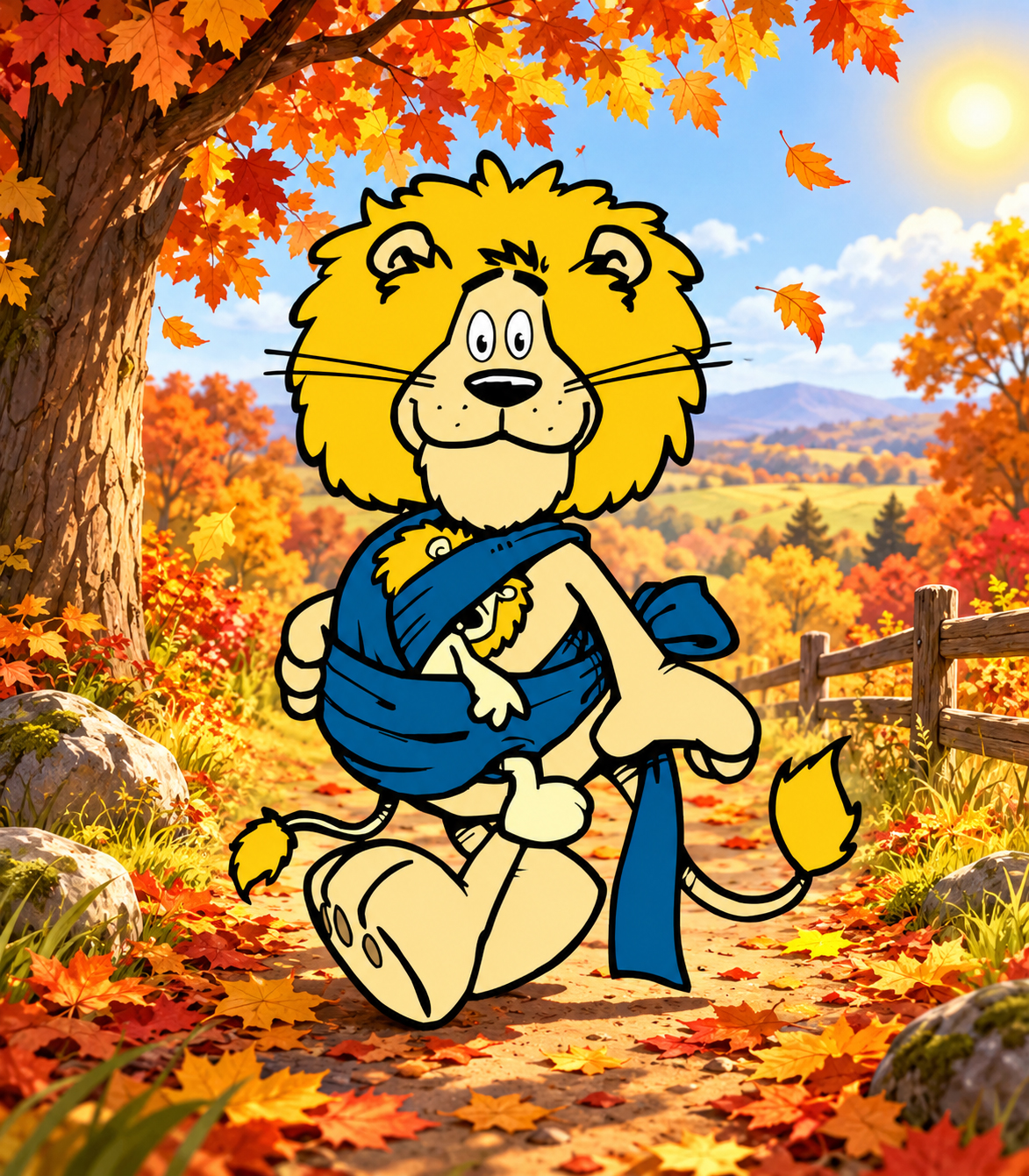 loeweli Babytragen im Herbst