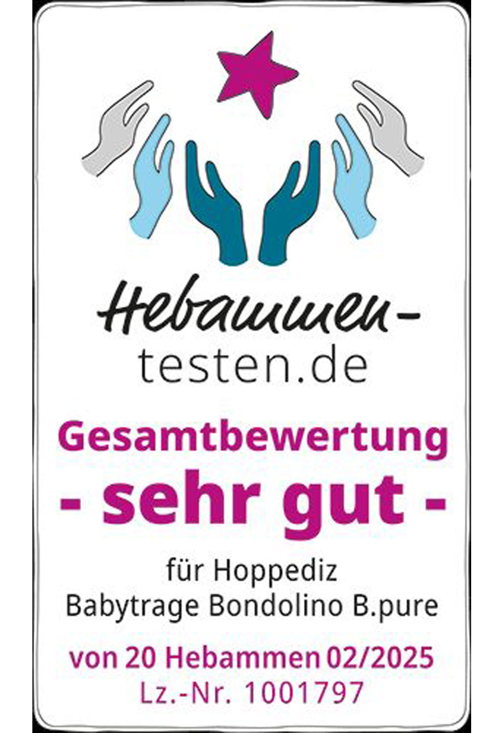 Hoppediz Bondolino Hebammentest