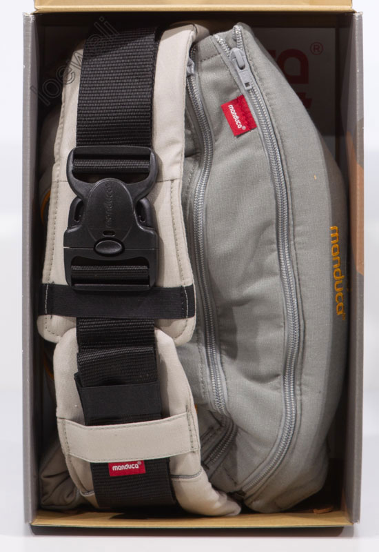 Manduca XT Babytrage grey orange logo