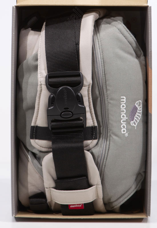 Manduca XT Babytrage grey white logo