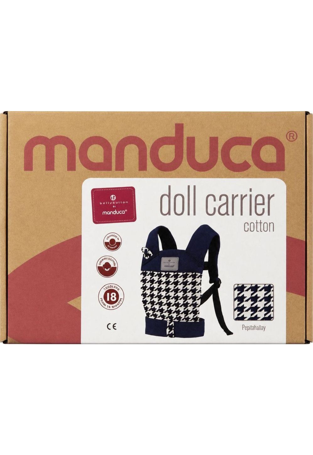 ballybutton by Manduca DollCarrier - Pepita navy
