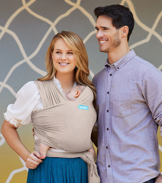Moby Wrap Elements taupe parents