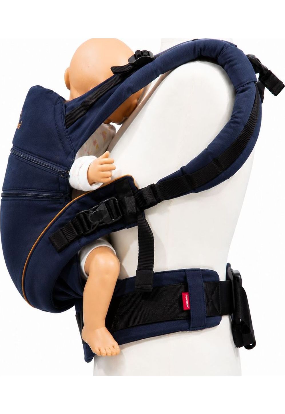 Manduca XT Babytrage denimblue toffee front
