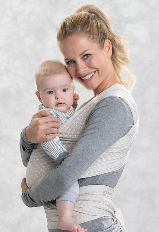 Manduca Sling WildCrosse sand mit Mama und Baby