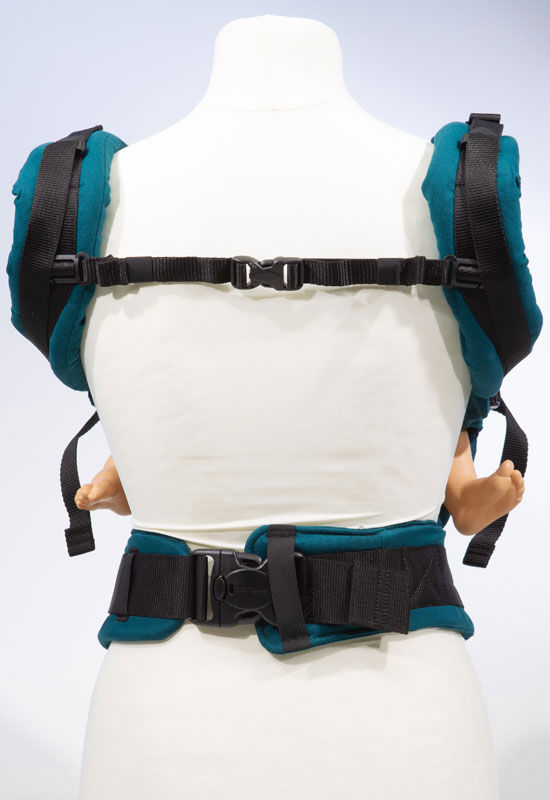 Manduca First Pure Cotton Babytrage teal logo