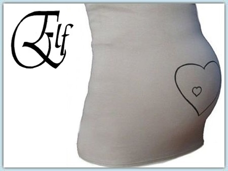 Elf bellybelt - heart gray